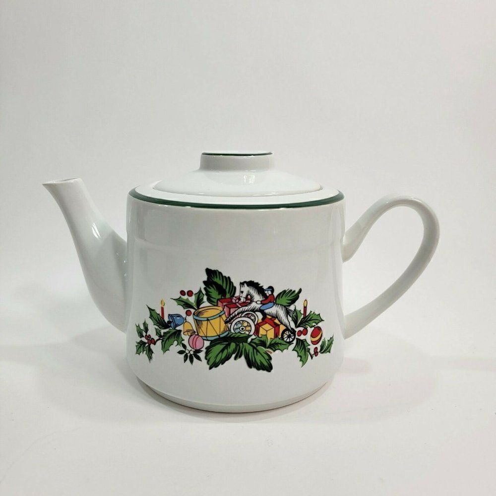 Vintage Christmas Noel Tradition Teapot